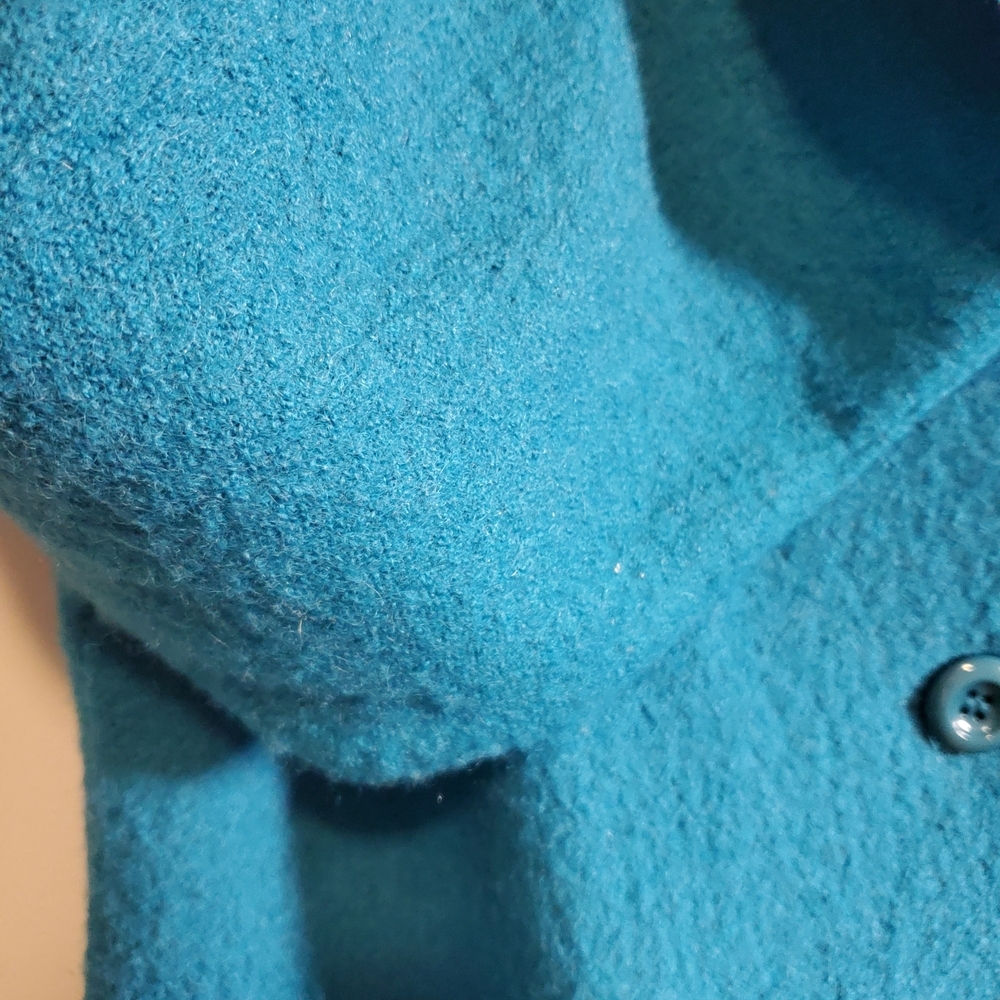 Chico's Teal 100% Wool Jacket - Picture 6 of 11